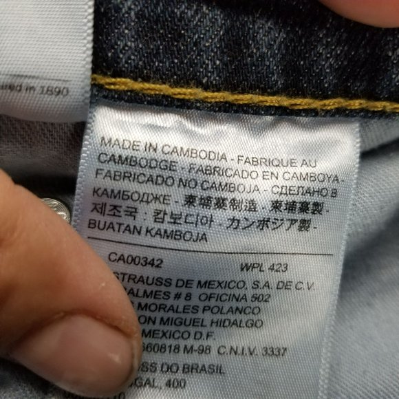 Levis Shorts Mens 42 569 Medium Wash Stretch High Rise Loose Fit Denim Jean - Picture 11 of 15